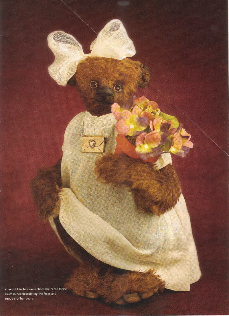 Handmade Teddy Bears by award winning custom made Mohair Teddy Bear artist, Denise Purrington Teddy Bear and Friends Article